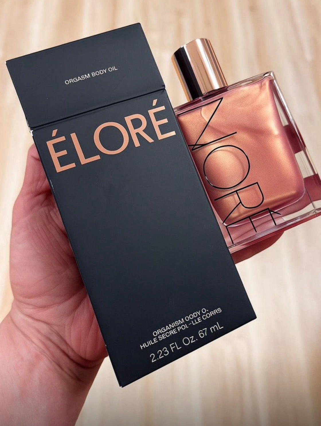 Pink Aura Body Shimmer Oil – Dewy Rosy Glow